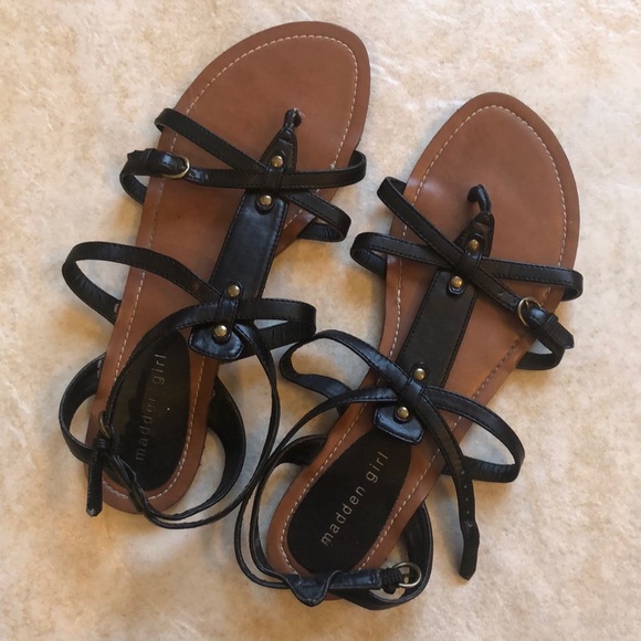 Madden Girl Leather Strap Sandals Size 9 - Picture 12 of 13